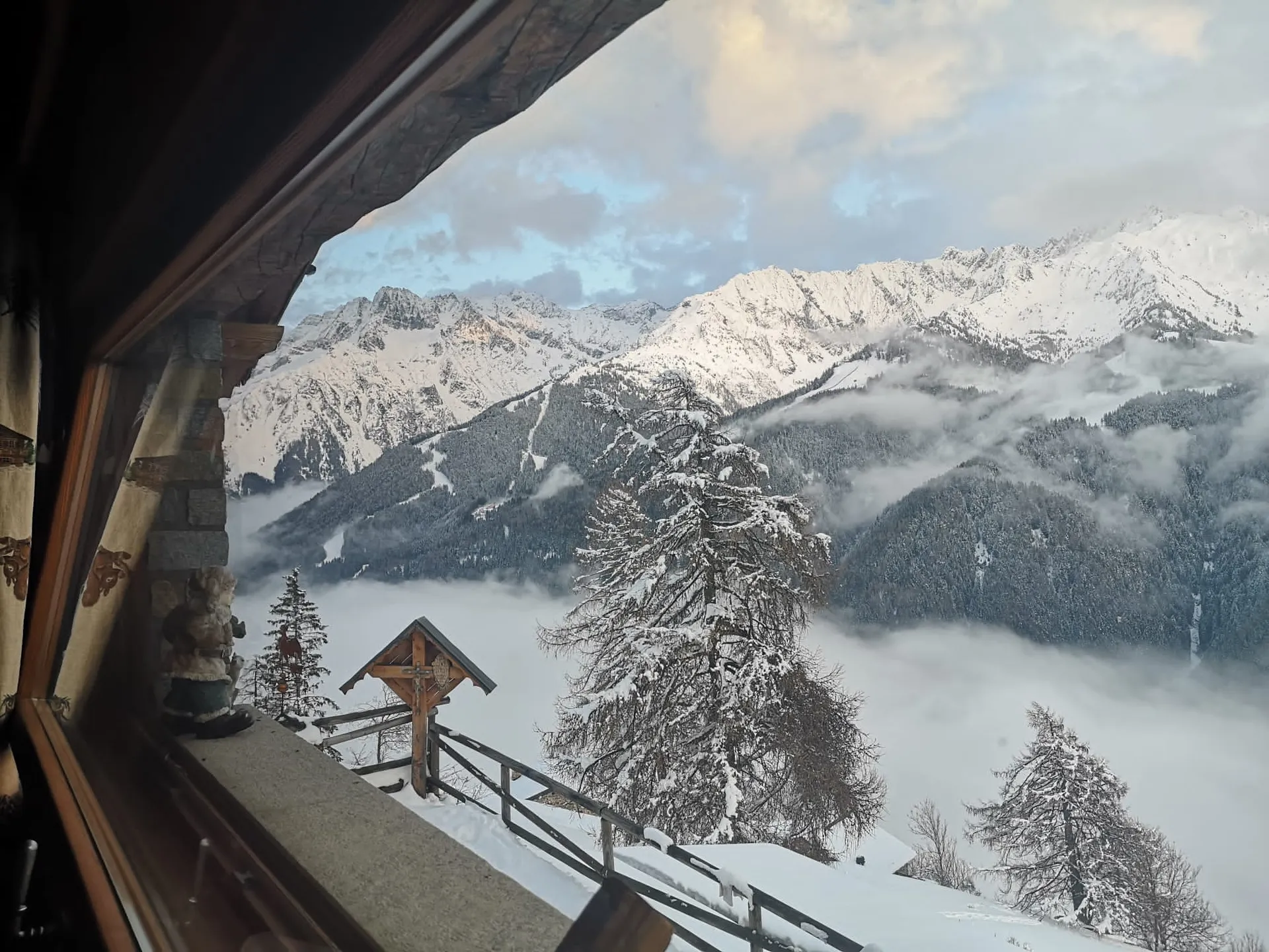 Vista invernale dallo chalet Vista invernale dallo chalet